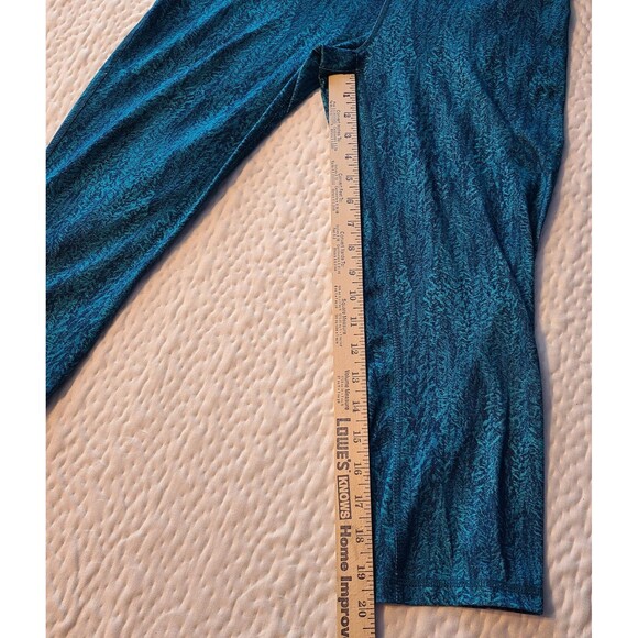 Patagonia Blue Heathered Womens M Crop Leggings Athleisure Yoga Exercise 21915 - Picture 15 of 16